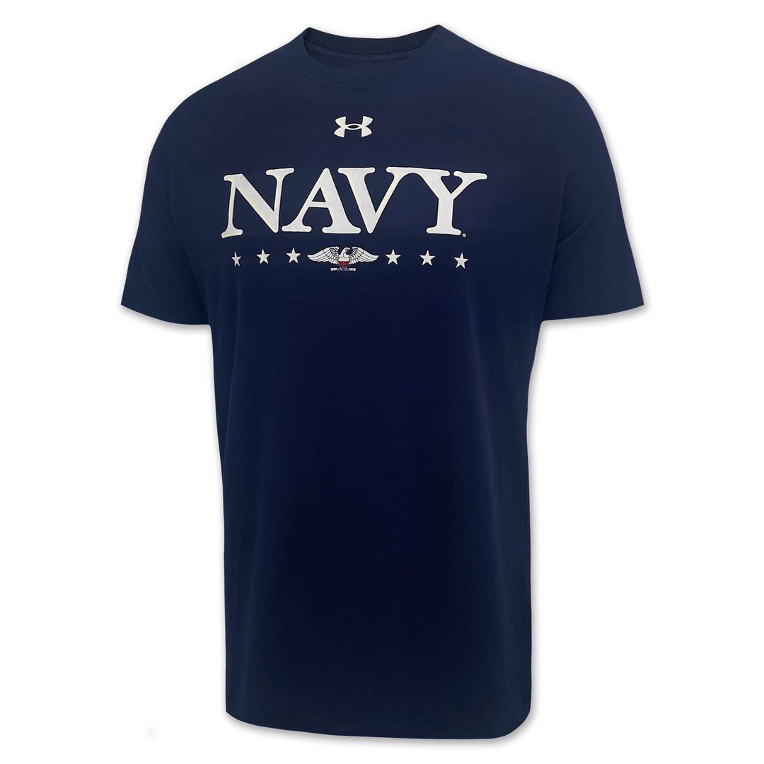 Navy Under Armour 2025 Rivalry Navy Eagle Cotton T-Shirt (Navy)