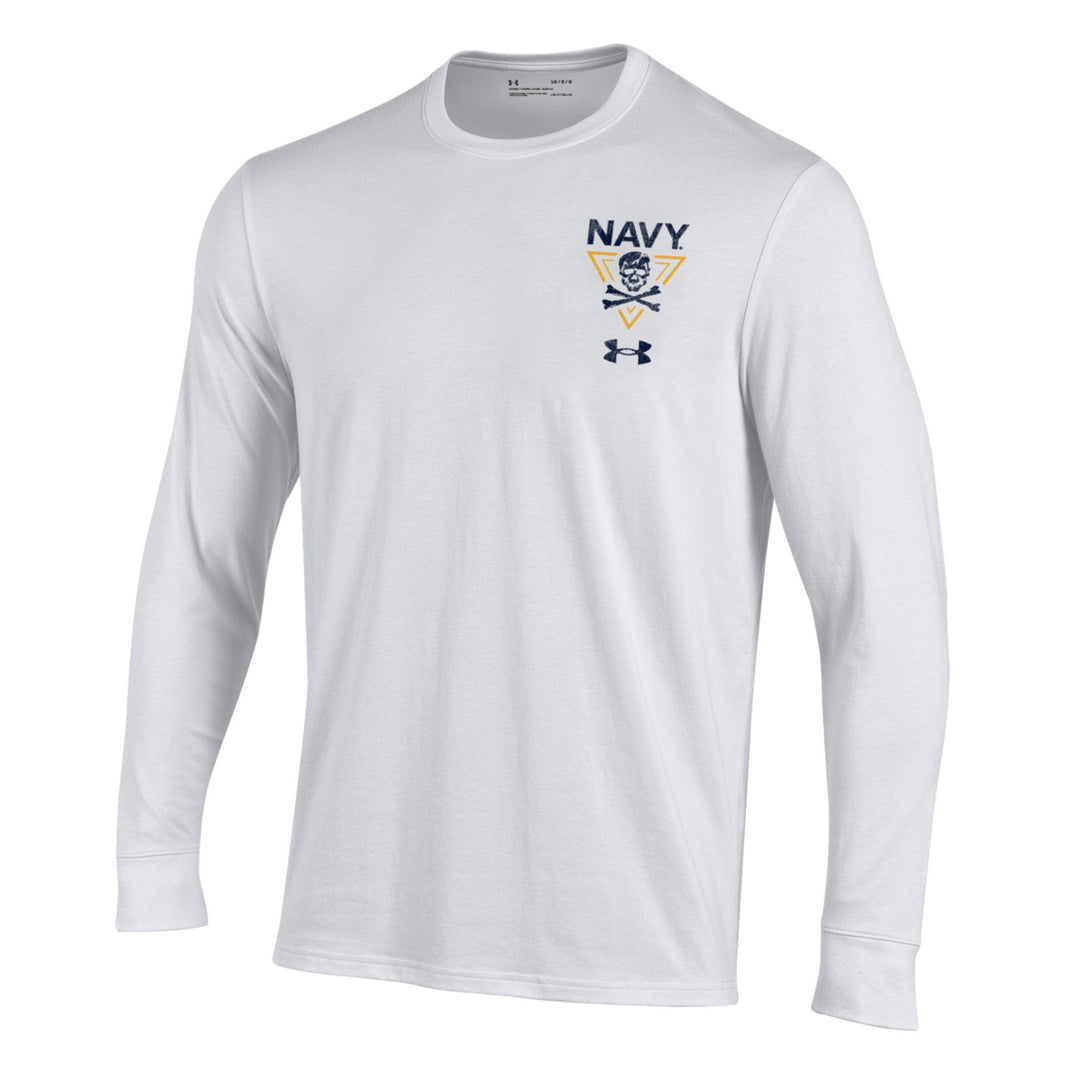 Navy Under Armour Fear the Bones Long Sleeve T-Shirt (White)