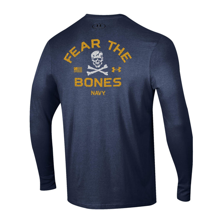 Navy Under Armour 2-Sided Fear the Bones Long Sleeve T-Shirt (Navy)