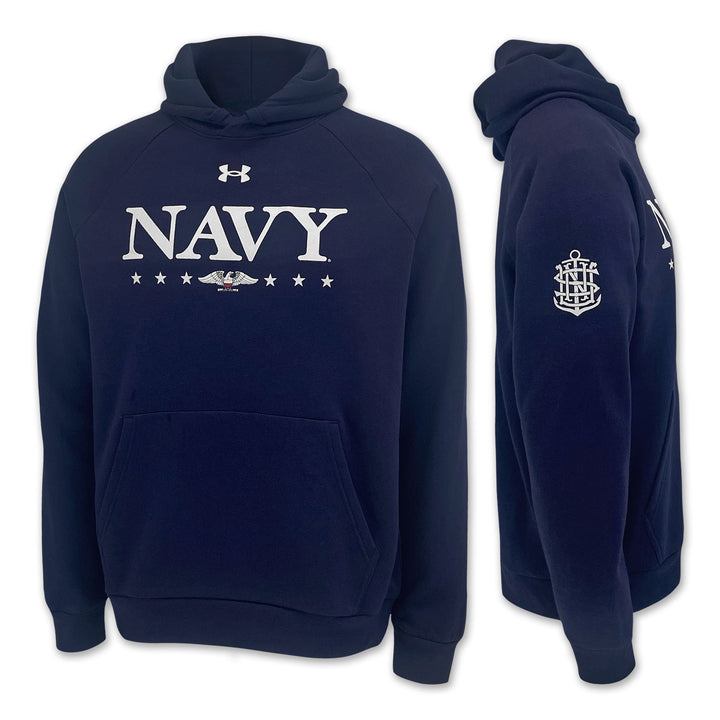 Navy Under Armour 2025 Rivalry Navy Eagle Rival Fleece Hood (Navy)