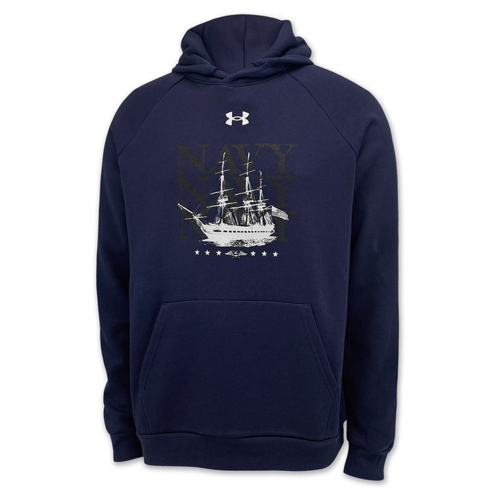 Navy Under Armour 2025 Rivalry Navy Ship Rival Fleece Hood (Navy)