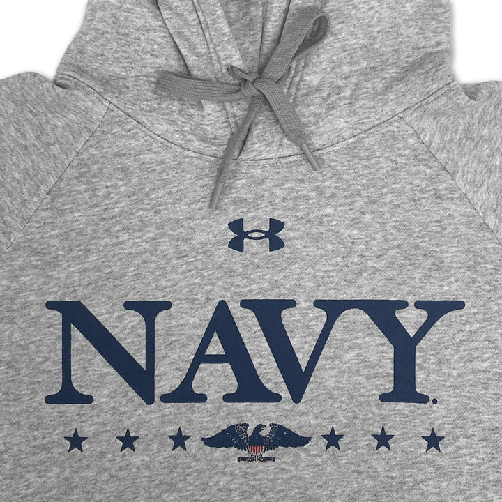 Navy Under Armour 2025 Rivalry Navy Eagle Rival Fleece Hood (Grey)