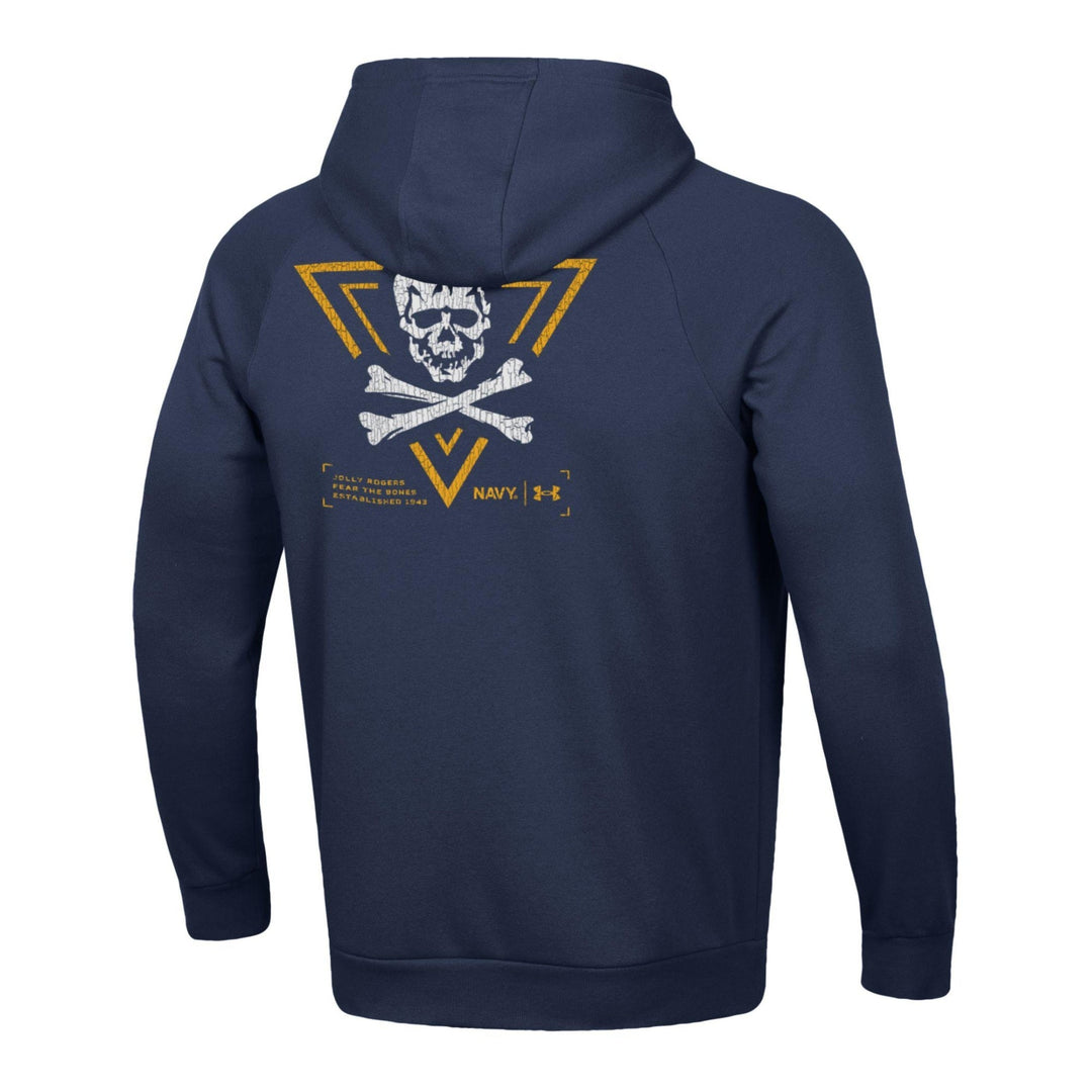 Navy Under Armour 2-Sided Jolly Rogers Fear the Bones Triangle Fleece Hood (Navy)