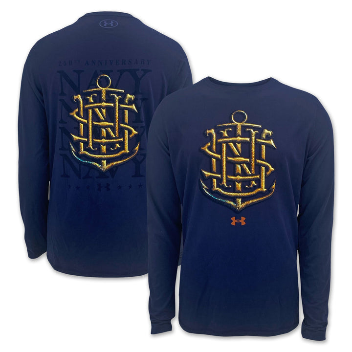 Navy Under Armour 2025 Rivalry Navy Anchor Tech LS T-Shirt (Navy)