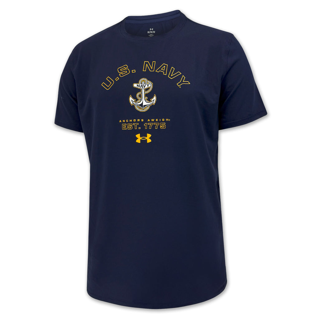 Navy Under Armour Anchors Aweigh Tech Stretch T-Shirt (Navy)