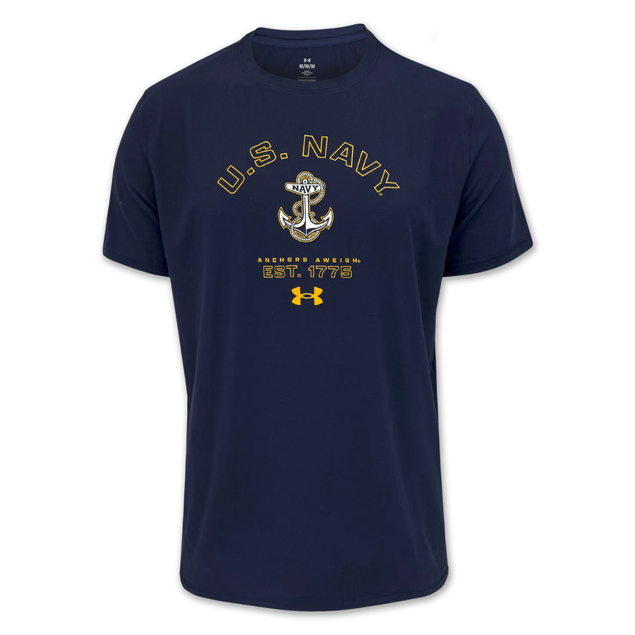 Navy Under Armour Anchors Aweigh Tech Stretch T-Shirt (Navy)