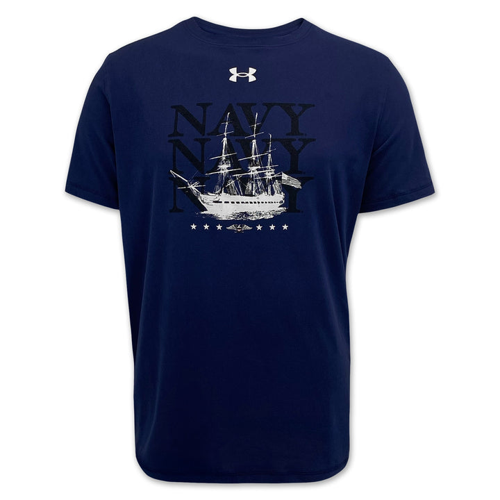 Navy Under Armour 2025 Rivalry Navy Ship Tech T-Shirt (Navy)