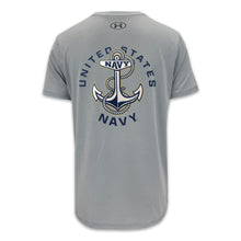 Load image into Gallery viewer, United States Navy Anchor Under Armour Tech T-Shirt (Grey)
