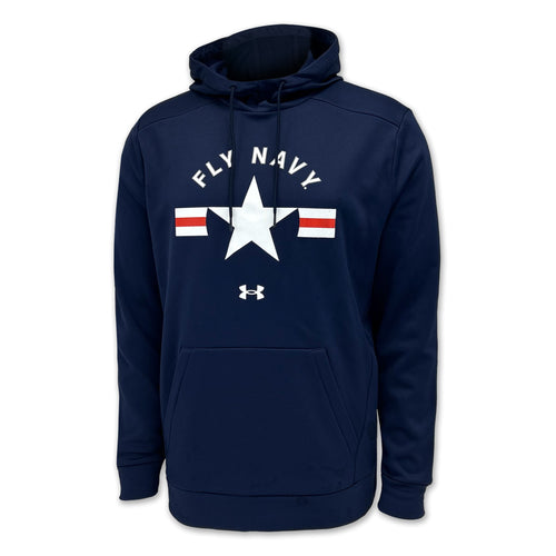 Navy Under Armour Fly Navy Pullover Hood (Navy)