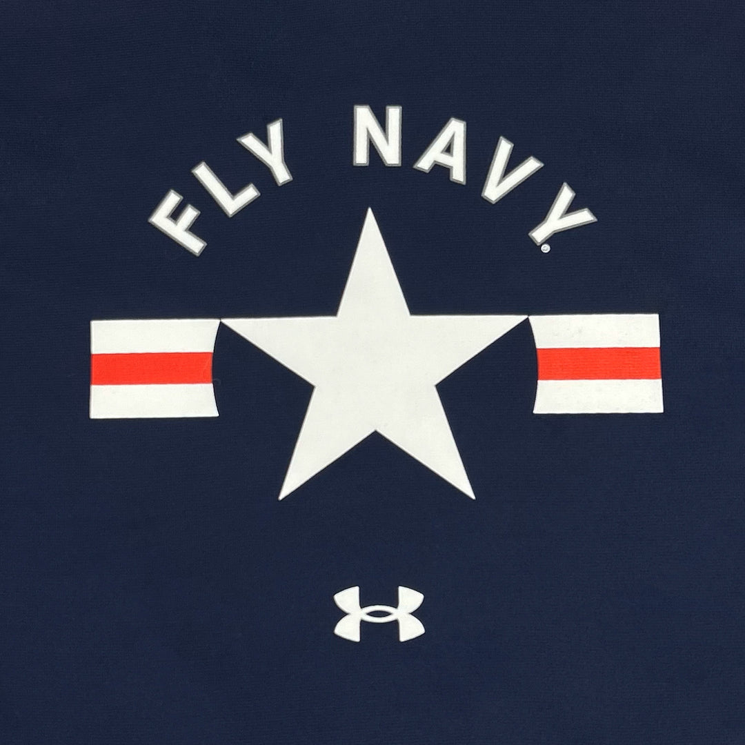 Navy Under Armour Fly Navy Pullover Hood (Navy)