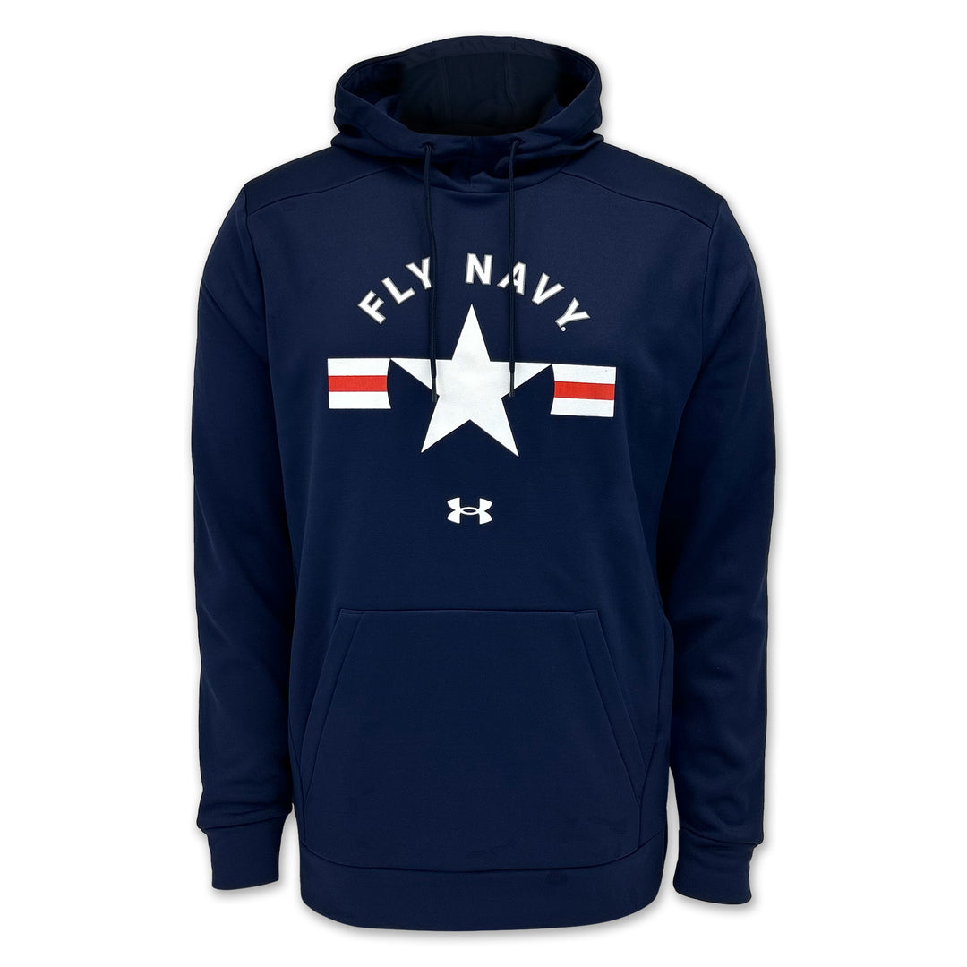 Navy Under Armour Fly Navy Pullover Hood (Navy)