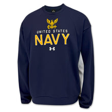 Load image into Gallery viewer, Navy Under Armour Gameday Icon Double Knit Fleece Crew (Navy)