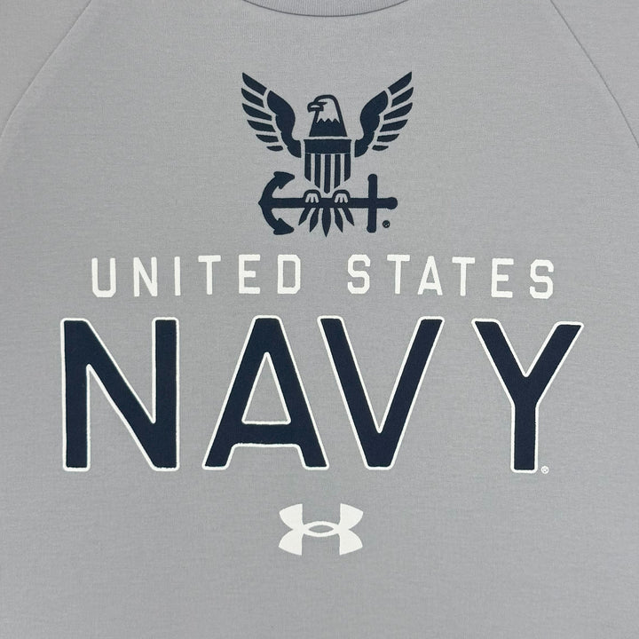 Navy Under Armour Icon Double Knit Fleece Crew (Grey)