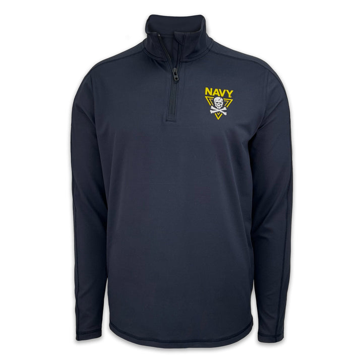 Navy Under Armour Fear the Bones Quarter Zip (Navy)