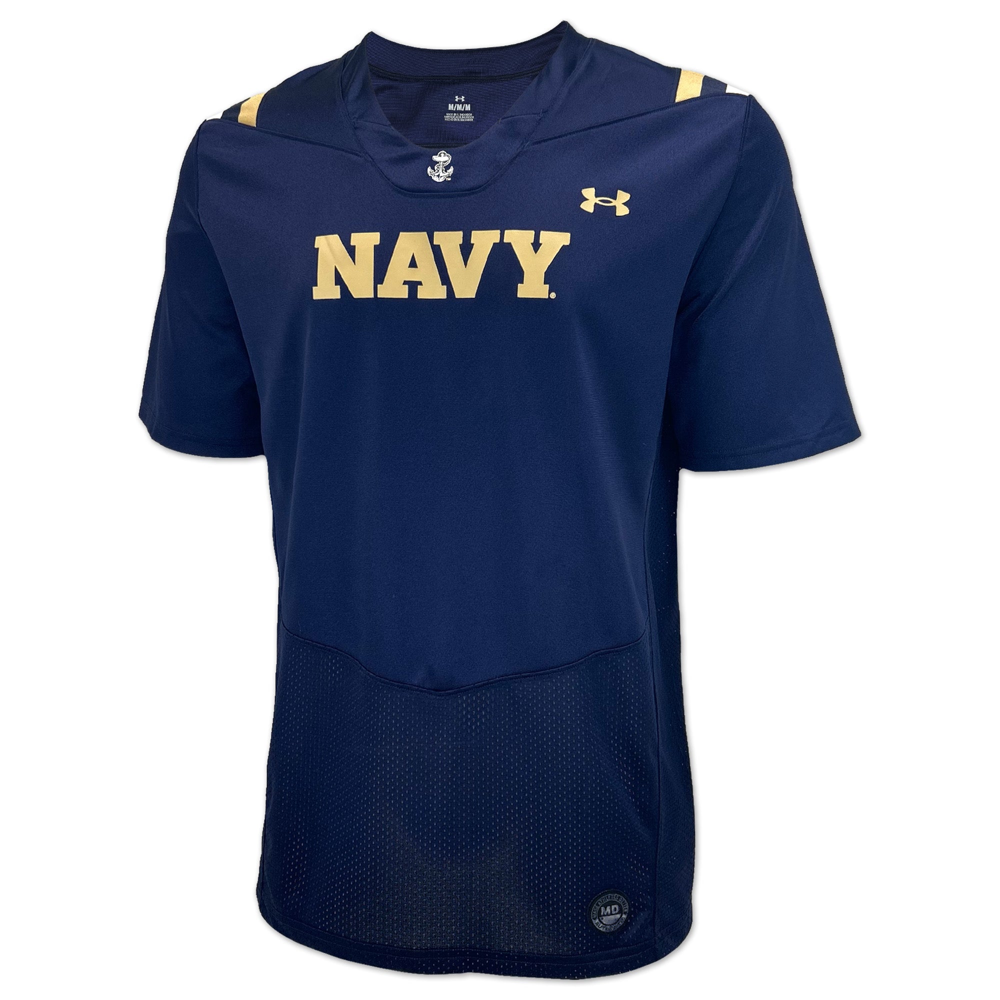 Navy Custom Under Armour Sideline Replica Football Jersey (Navy