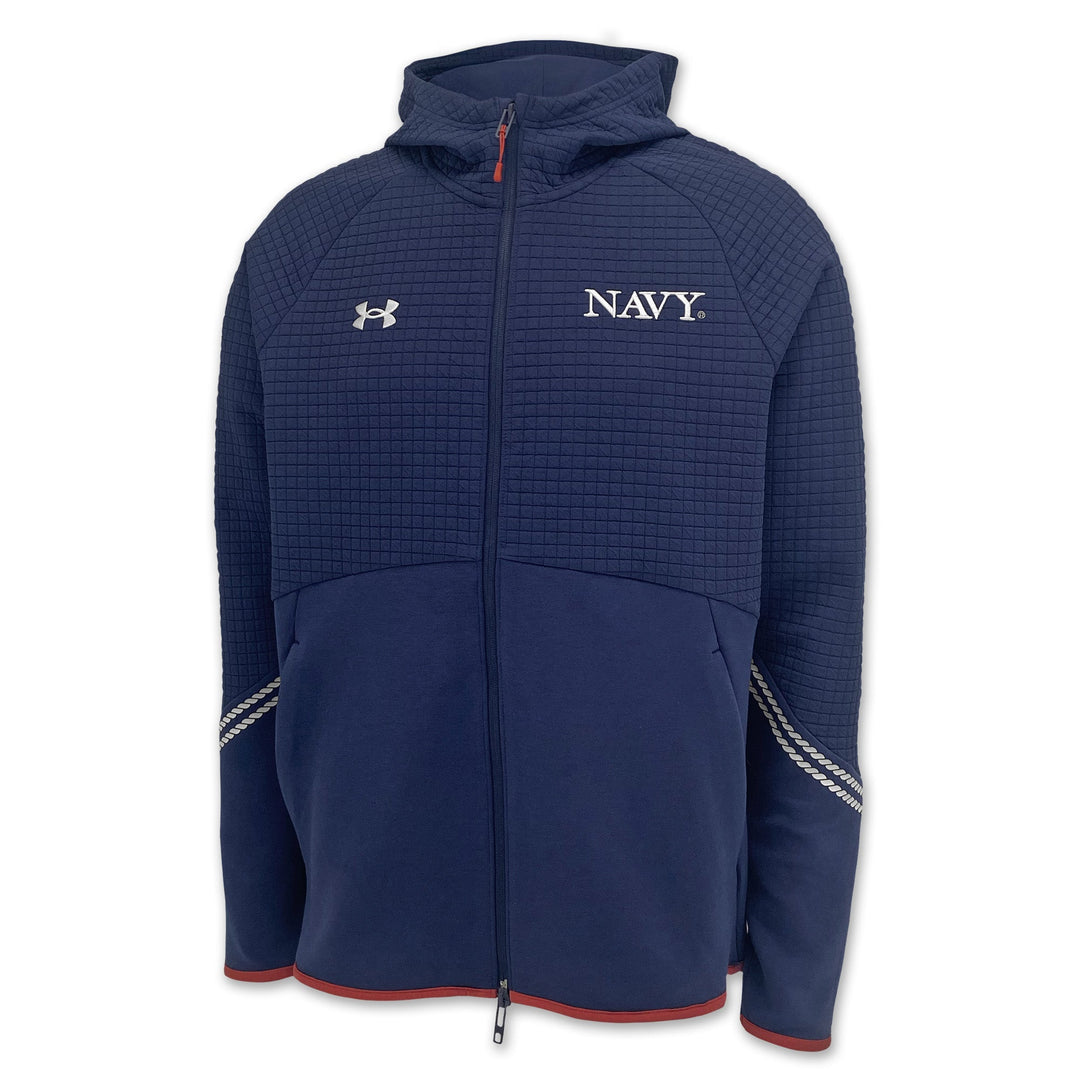 Navy Under Armour 2025 Rivalry Unstoppable Fleece Full Zip Jacket (Navy)