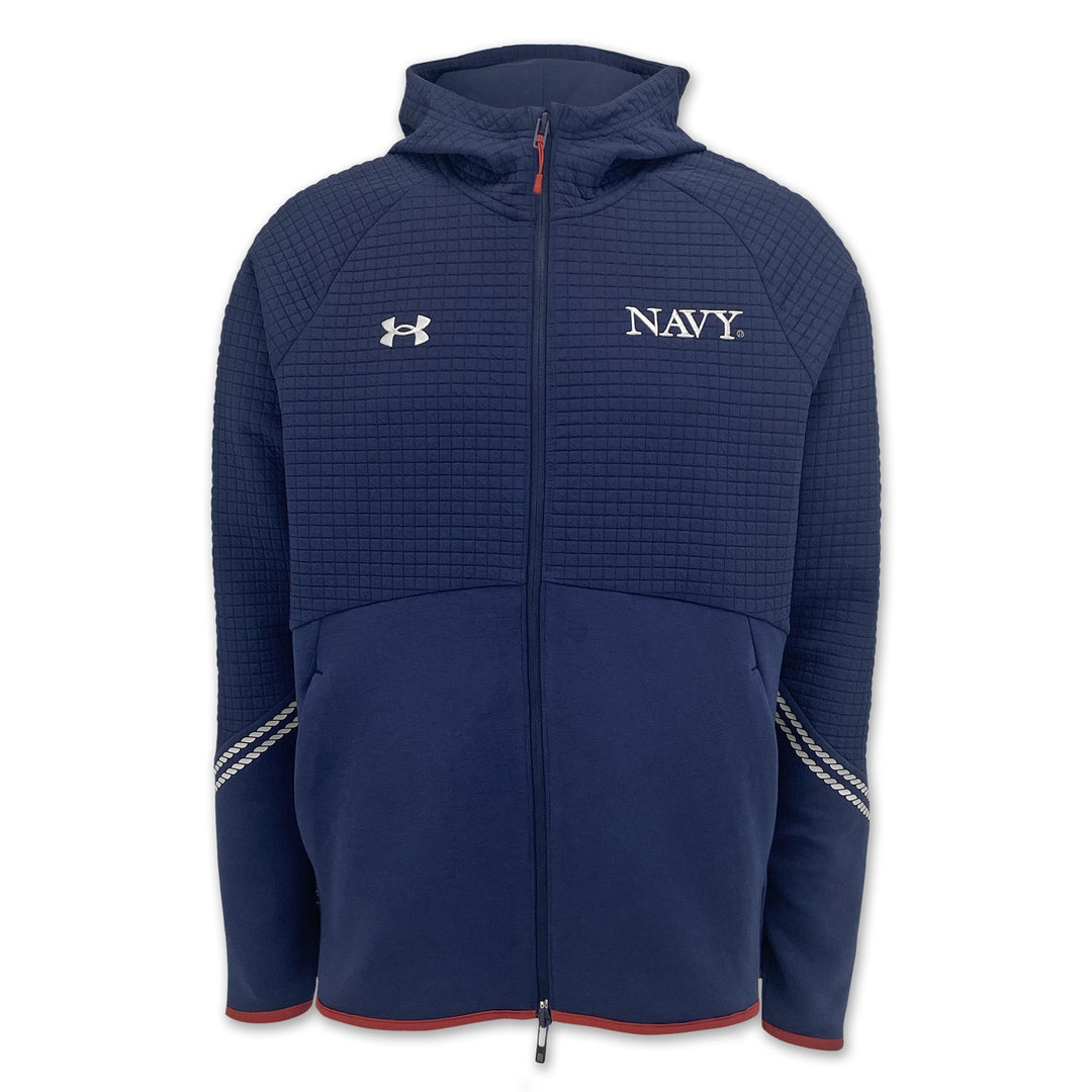 Navy Under Armour 2025 Rivalry Unstoppable Fleece Full Zip Jacket (Navy)