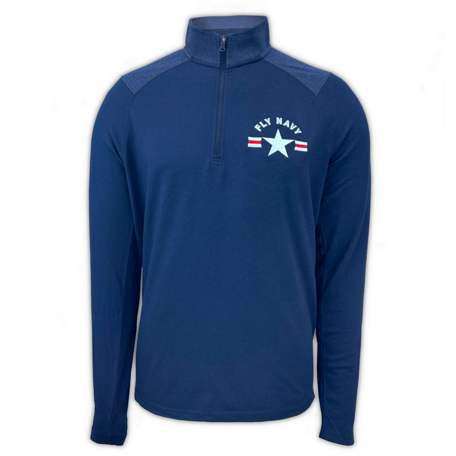 Navy Under Armour Fly Navy All Day Lightweight 1/4 Zip (Navy)