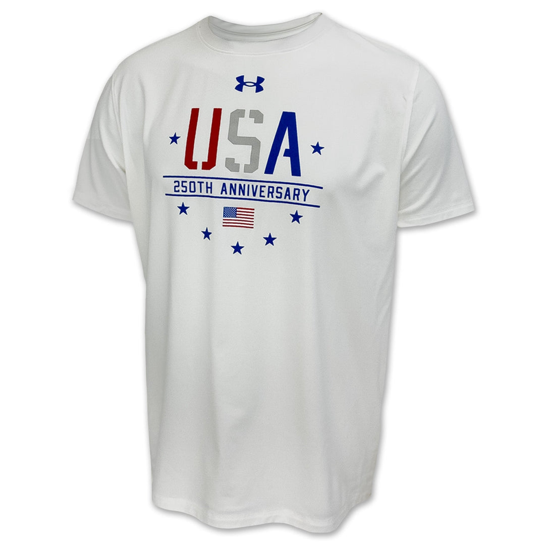 USA 250th Anniversary Under Armour Tech Stretch T-Shirt (White)