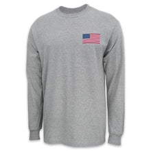 Load image into Gallery viewer, USA Flag Left Chest Long Sleeve T-Shirt