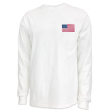 Load image into Gallery viewer, USA Flag Left Chest Long Sleeve T-Shirt