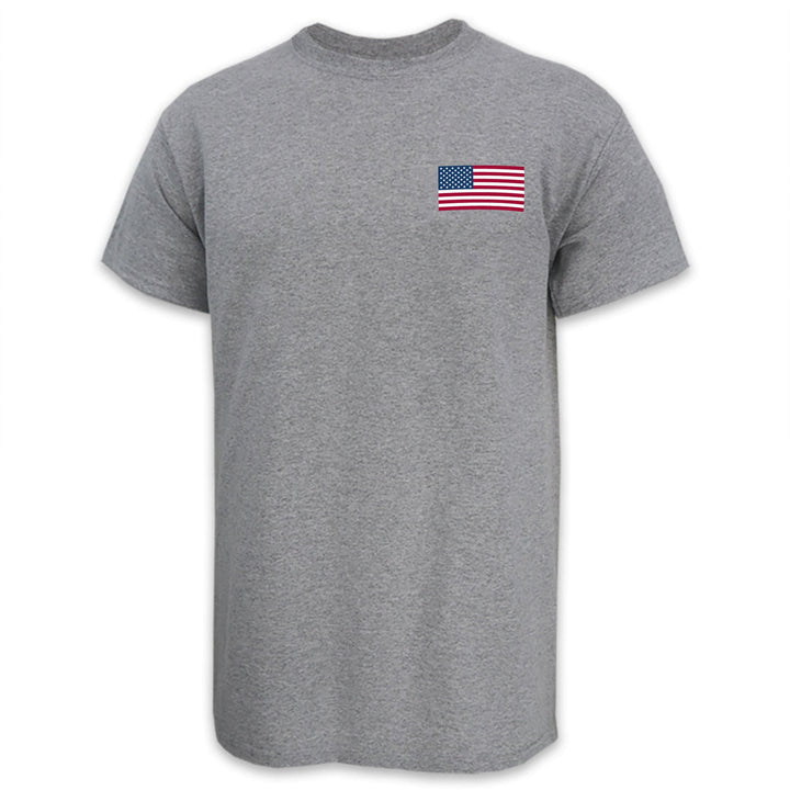 USA Flag Left Chest T-Shirt