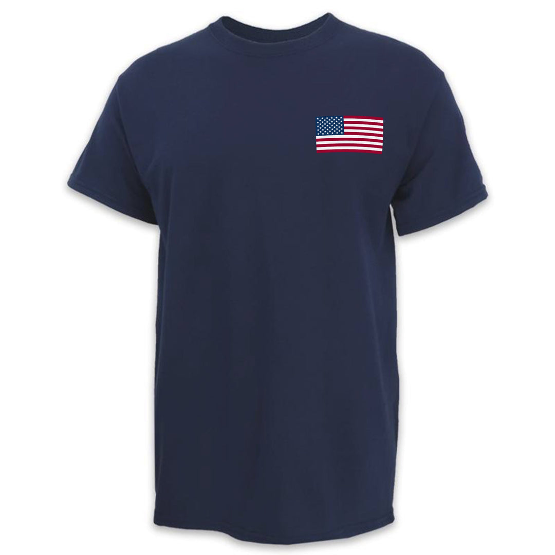 USA Flag Left Chest T-Shirt