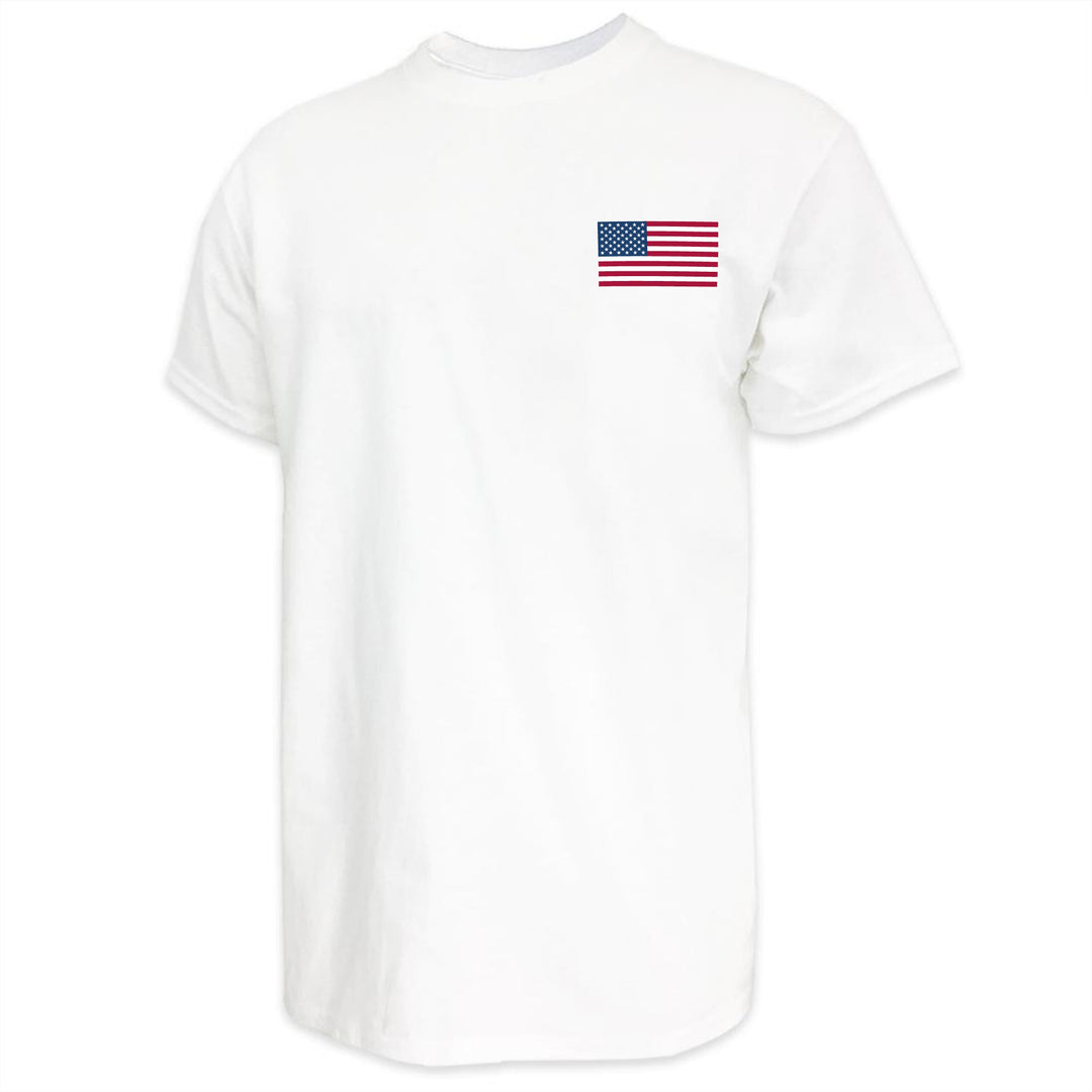 USA Flag Left Chest T-Shirt