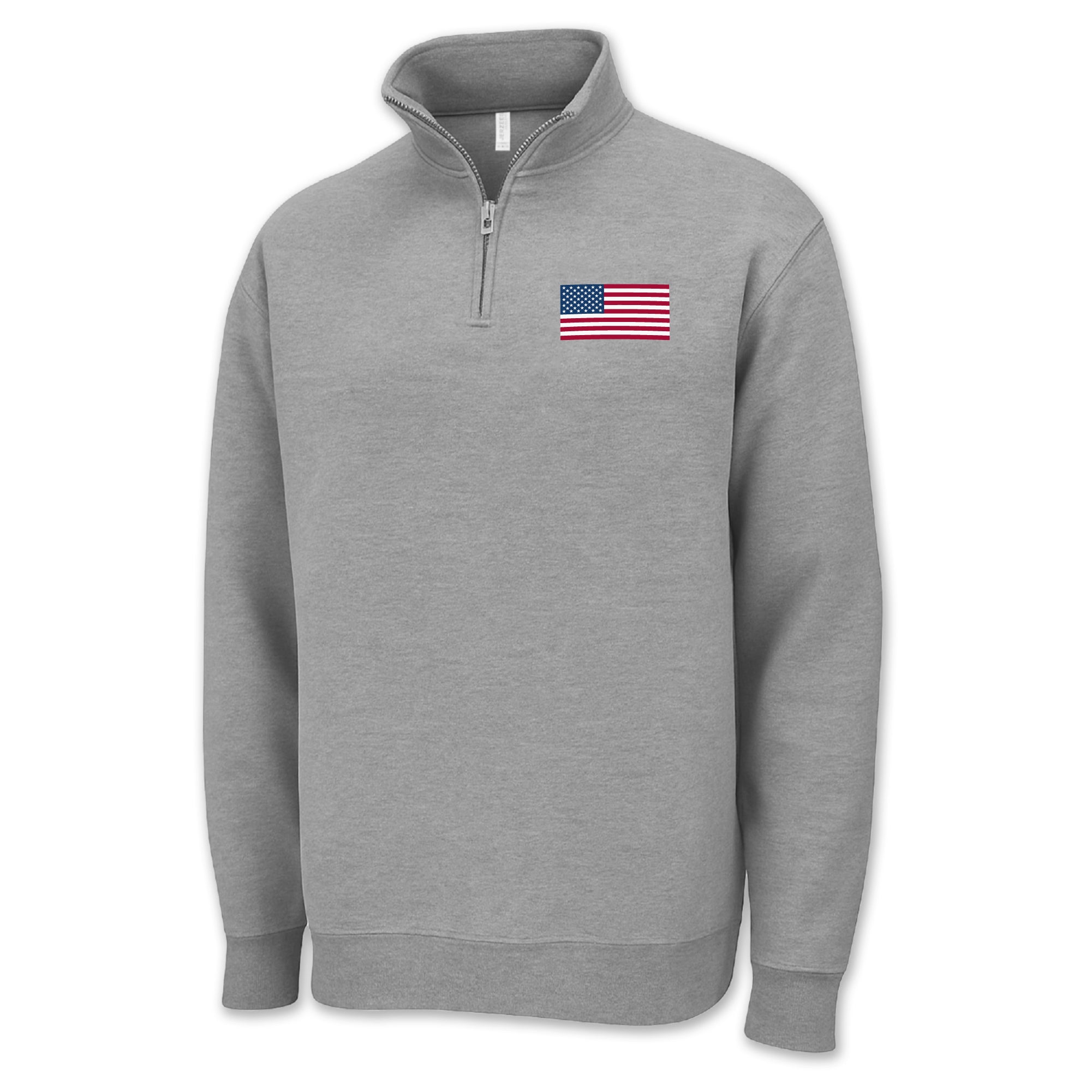 USA Flag Left Chest 1/4 Zip – Navy Gear