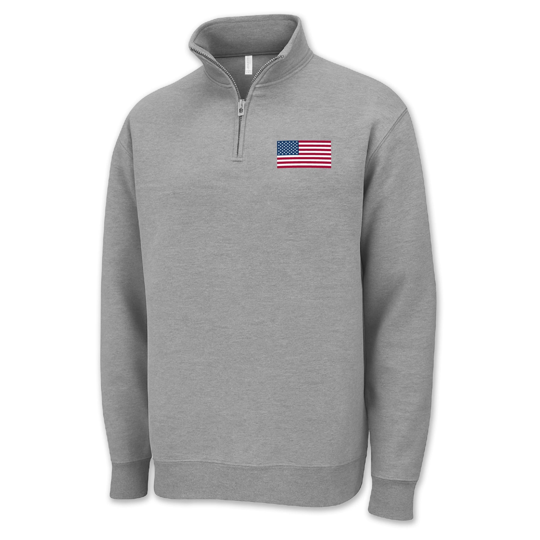 USA Flag Left Chest 1/4 Zip Navy / MD