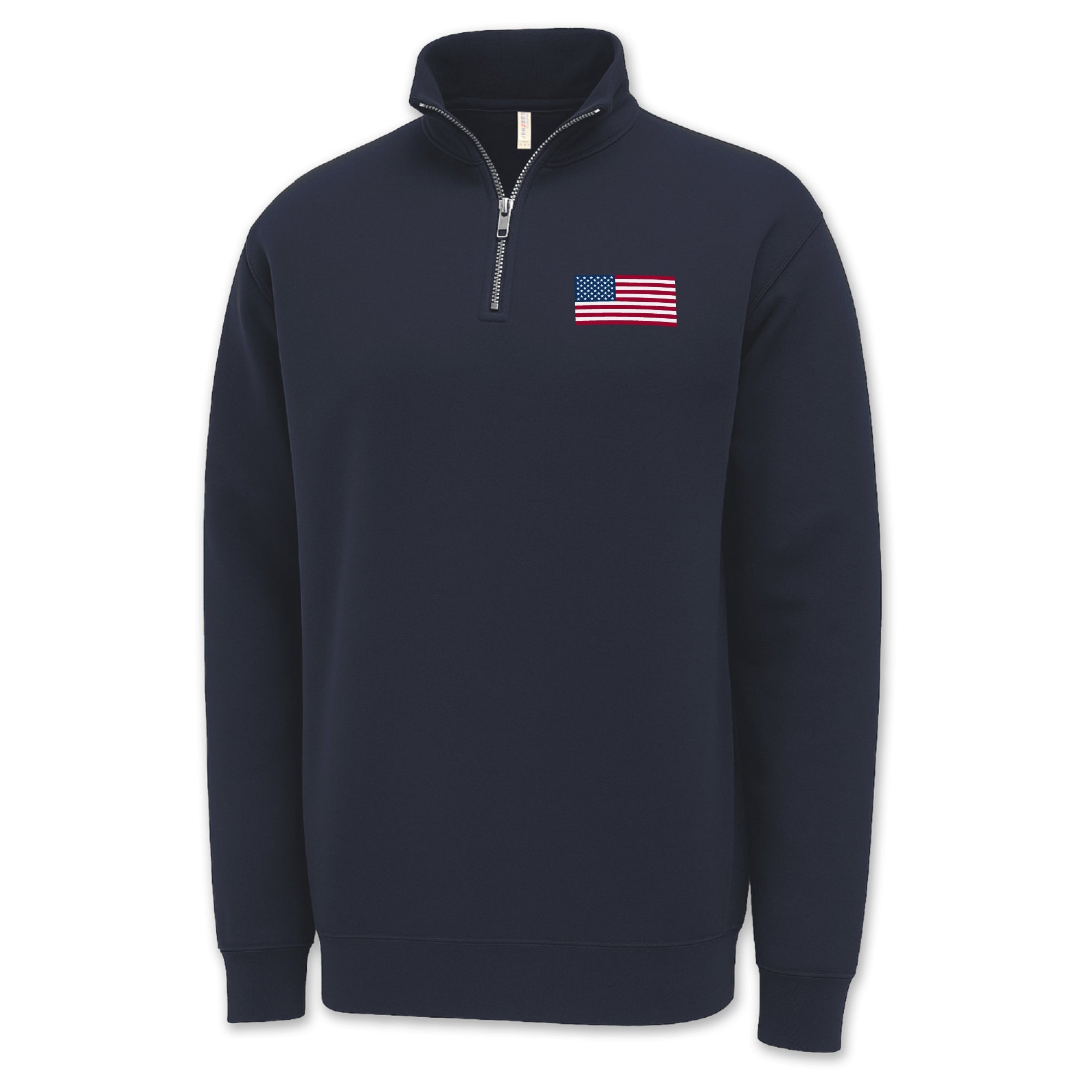 USA Flag Left Chest 1/4 Zip – Navy Gear