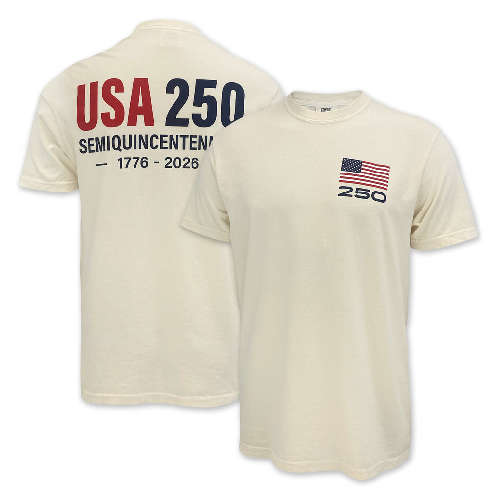 USA 250 Block T-Shirt (Ivory) – Navy Gear