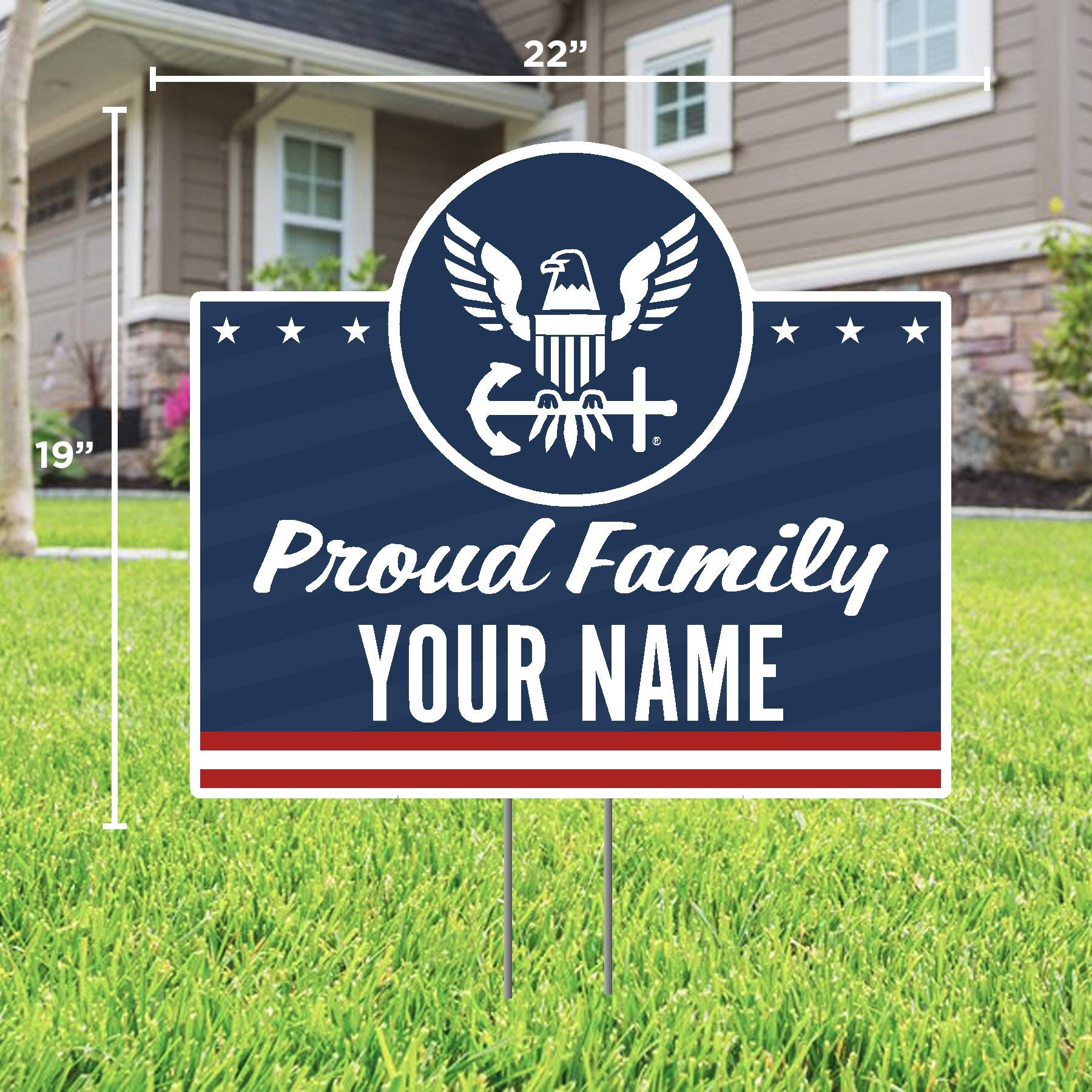 Navy Proud Family Custom Lawn Sign* – Navy Gear
