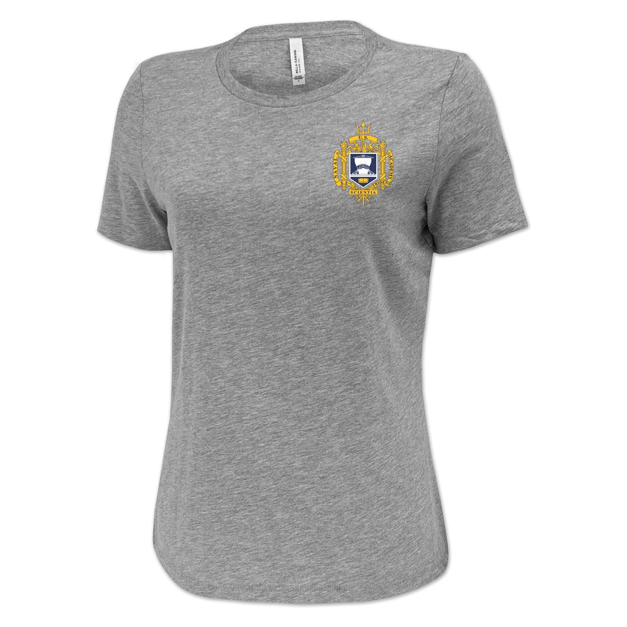 Pick Your Design Navy Ladies T-Shirt (Athletic Heather)