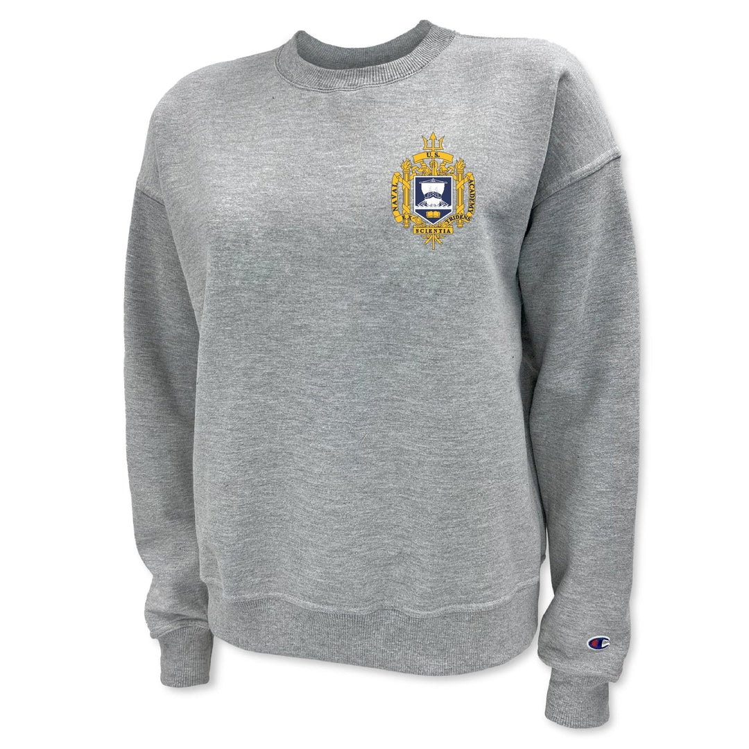 USNA Crest Ladies' Champion Powerblend Crewneck
