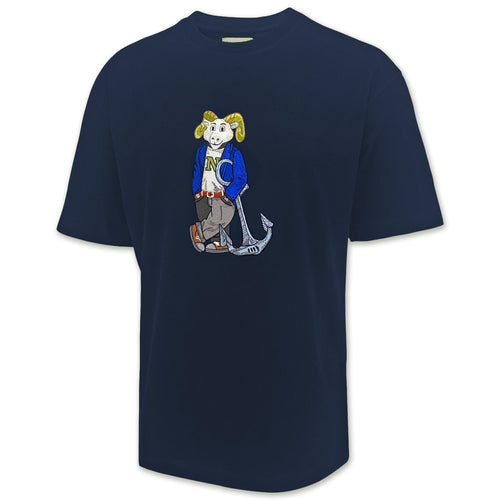 USNA Embroidered Crew Dog Original Tee (Navy)