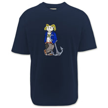 Load image into Gallery viewer, USNA Embroidered Crew Dog Original Tee (Navy)