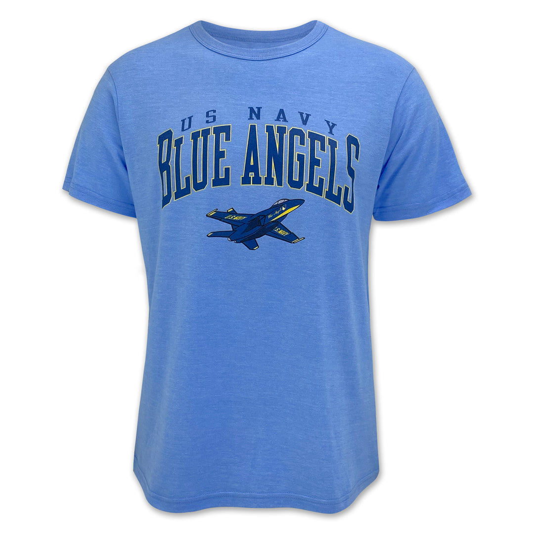 US Navy Blue Angels Tri-Blend Victory Falls T-Shirt (Powder Blue)