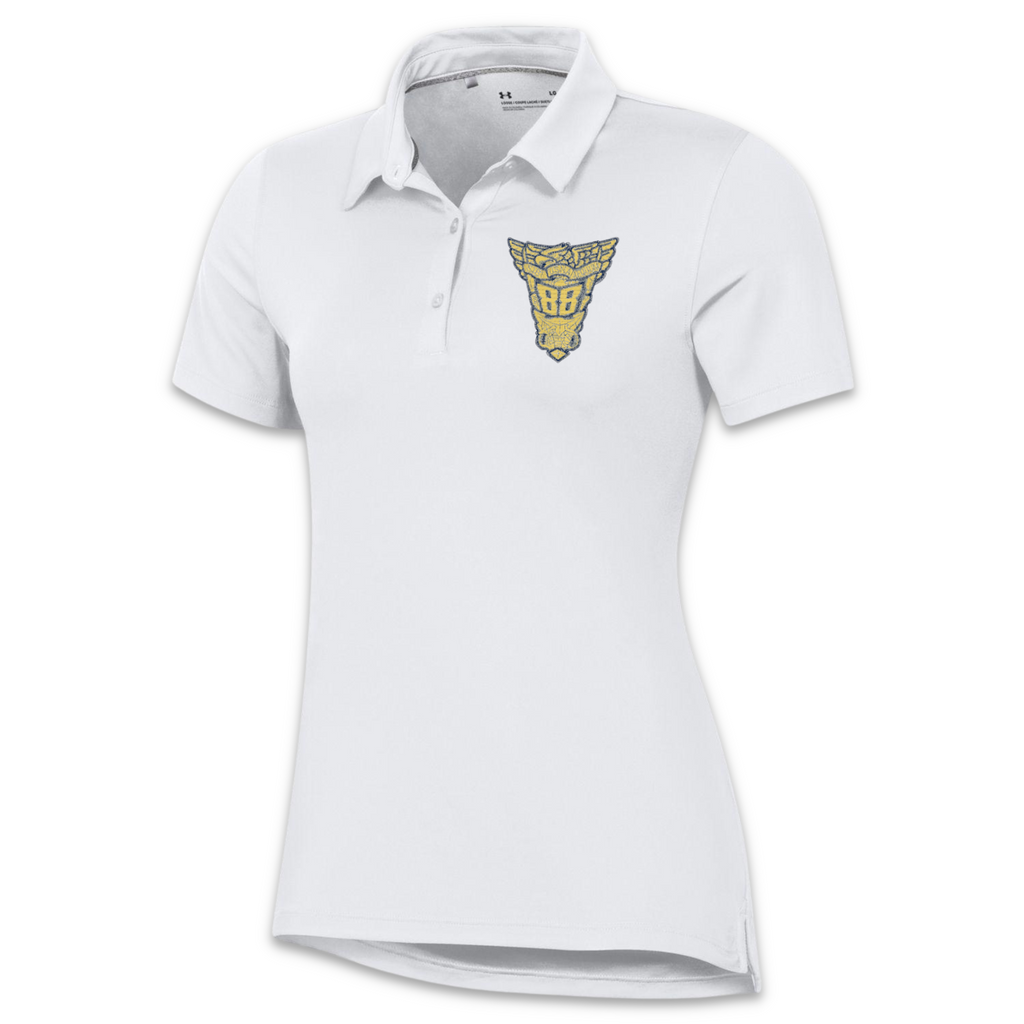 USNA Under Armour Class of 88 Ladies Tech Mesh Polo (White)