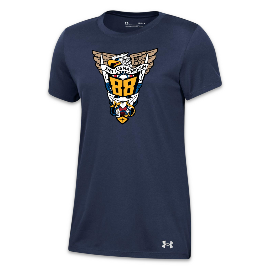 USNA Under Armour Class of 88 Ladies Tech T-Shirt (Navy)