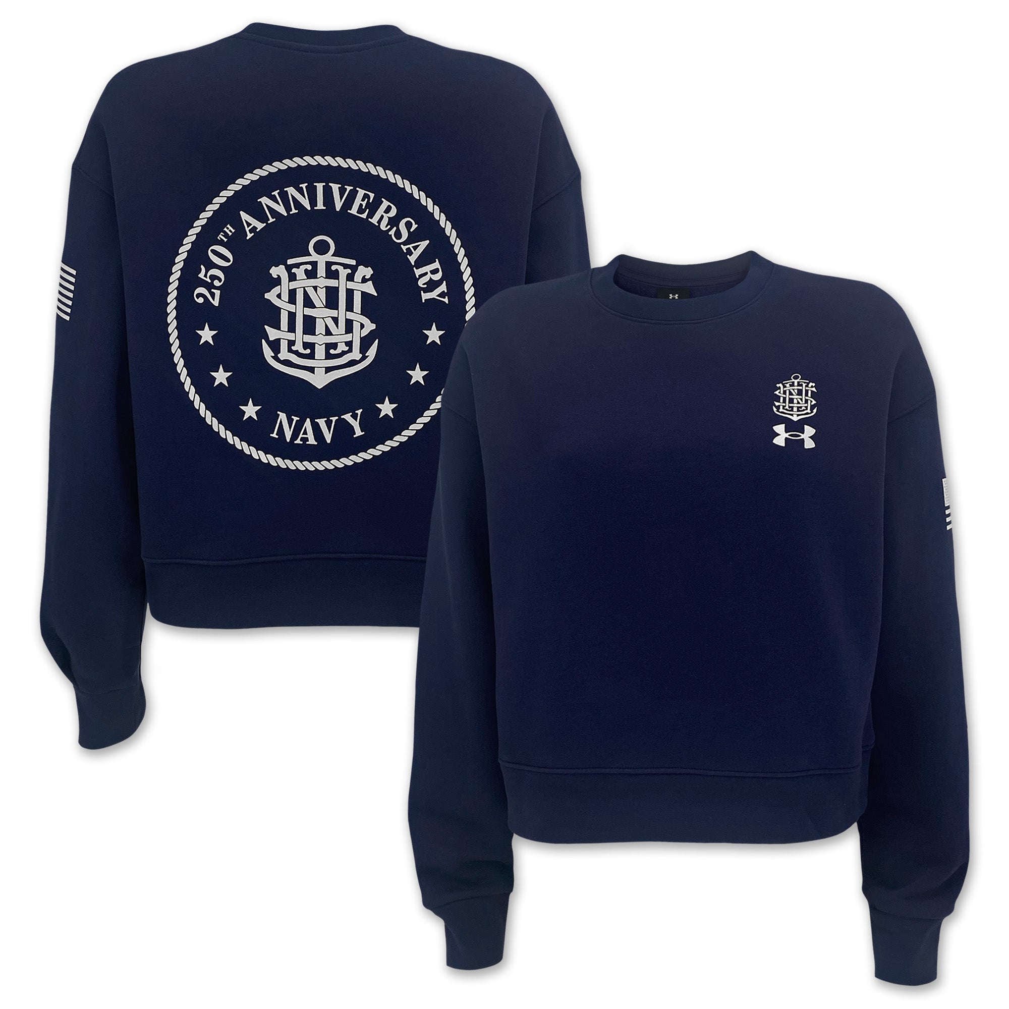 Under Armour Women's Navy 250th Icon Fleece Crew (Navy) – Navy Gear