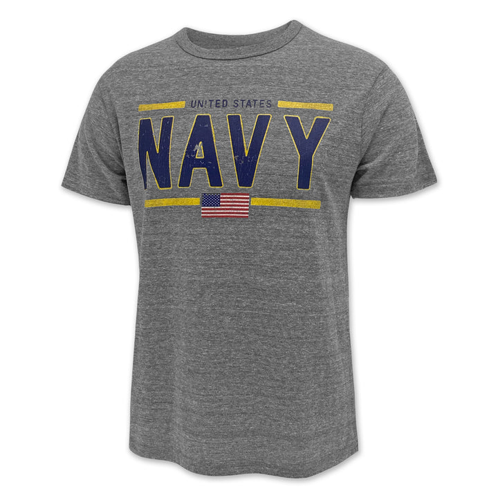 United States Navy Flag Vintage T-Shirt (Grey)