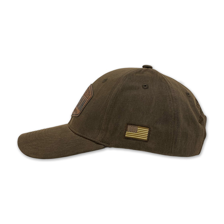 United States Veteran Waxed Cotton Hat (Brown)