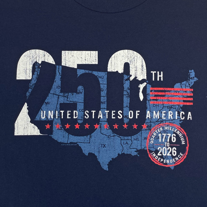 United States of America 250th USA Flag T-Shirt (Navy)