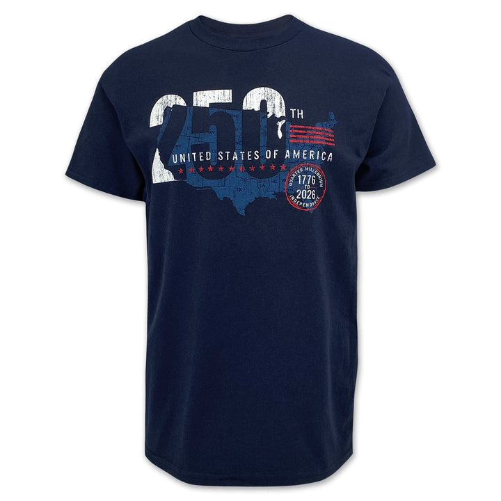 United States of America 250th USA Flag T-Shirt (Navy)
