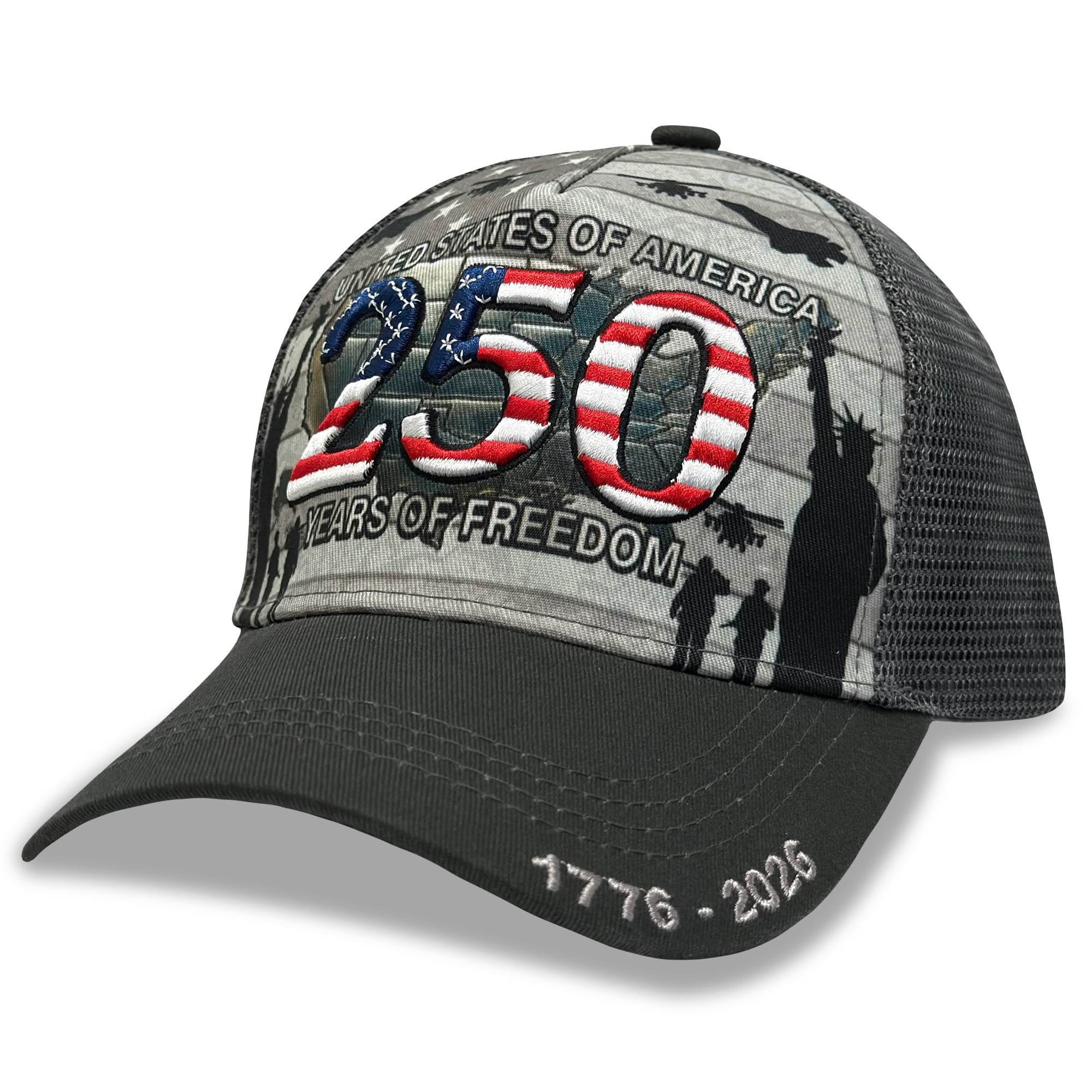 United States Of America 250 Years of Freedom Mesh Back Hat – Navy