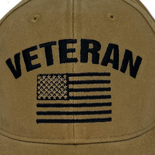 Load image into Gallery viewer, Veteran Flag Hat (Coyote Brown)