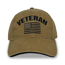 Load image into Gallery viewer, Veteran Flag Hat (Coyote Brown)