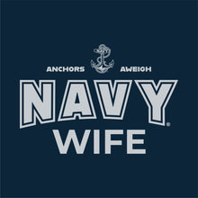 Load image into Gallery viewer, Navy Wife Ladies T-Shirt (Navy)