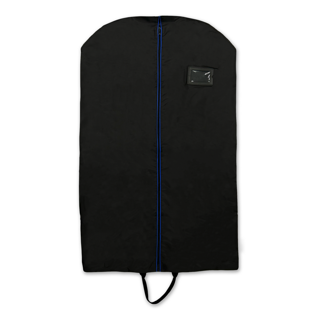 long dress garment bag Lightweight Dress Uniform Garment Bag (Black With Blue Zip) – Navy Gear